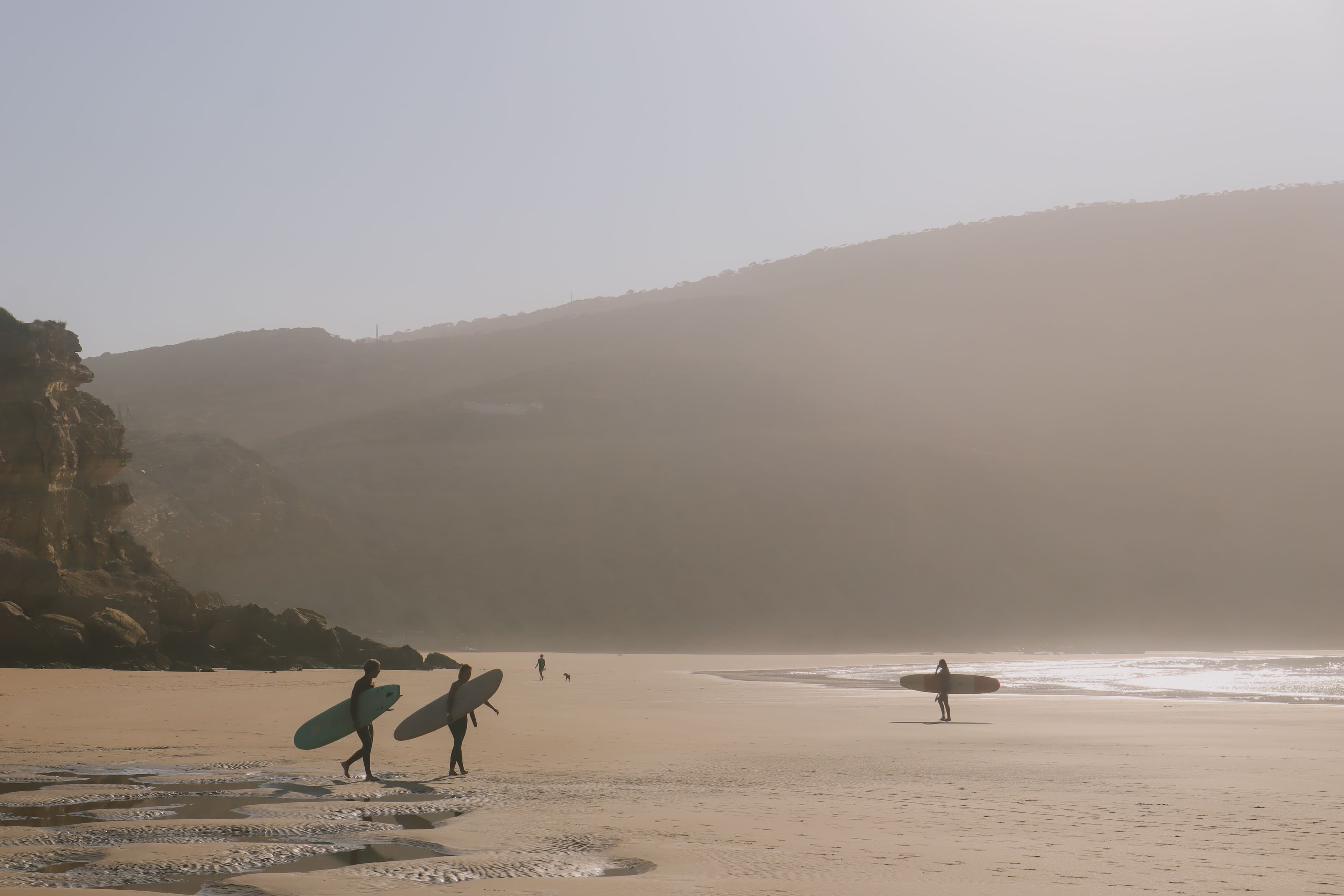 Surf at dawn — First light. Offshore. The bay to yourself.